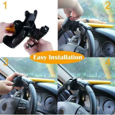 Car anti-theft lock steel steering wheel lock four interlocking anti-theft T-shaped lock strap ﻿